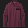 Women's Silk Touch Long Sleeve Polo Thumbnail